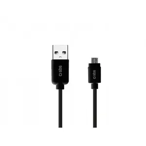 USB data cable 1 m — SBS Mobile LTHL200, USB A to Micro‑USB A, USB 2.0, Black