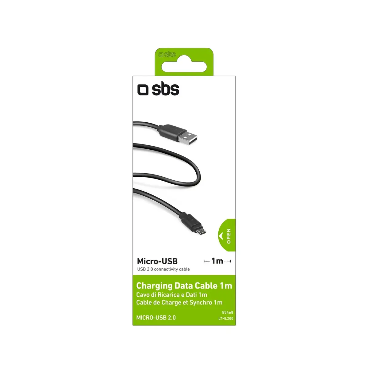 SBS Mobile LTHL200 USB A–Micro‑USB A kabelis 1 m Photo 4