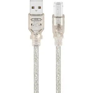 Кабель USB 2.0 Hi-Speed GOOBAY JAB-853470, USB A — USB B, 3 м, прозрачный