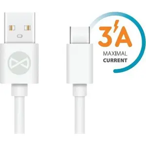 USB cable Techonic TelForceOne Forever USB to USB-C 1.0 m 3A white