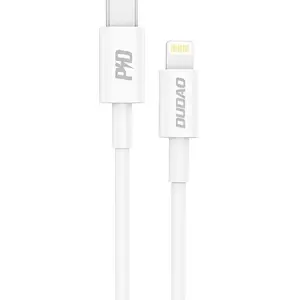 USB-C data cable Dudao 1 m, white — USB to USB-C charging and data cable