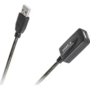 USB-A uz USB-A kabelis LP KPO3888-10, 10 m, melns