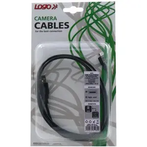 USB datu kabelis Logo USB-A uz miniUSB 1.8 m Melns (modelis 31180)