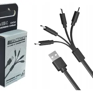 USB-C to USB-C cable LiiBateries — black, reversible USB Type-C data and charging cable