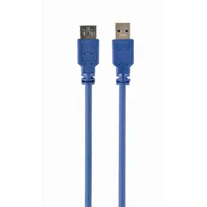 USB A to A Cable 3 m — GEMBIRD USB 3.2 Gen 1 (USB 3.0) Male to Female, Blue
