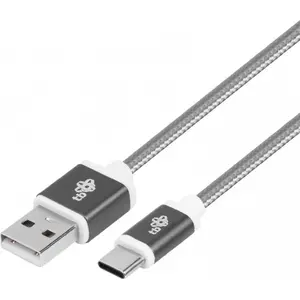 USB-A uz USB-C datu kabelis TB Print AKTBXKUCSBA150S, 1.5 m, pelēks