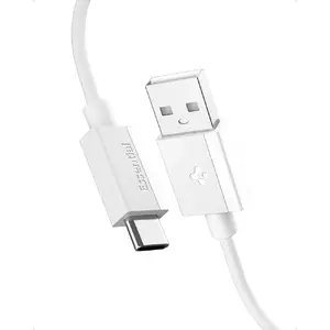 USB A uz USB-C kabelis Spigen Universal Essential 1 m — USB 2.0, 60W, balts