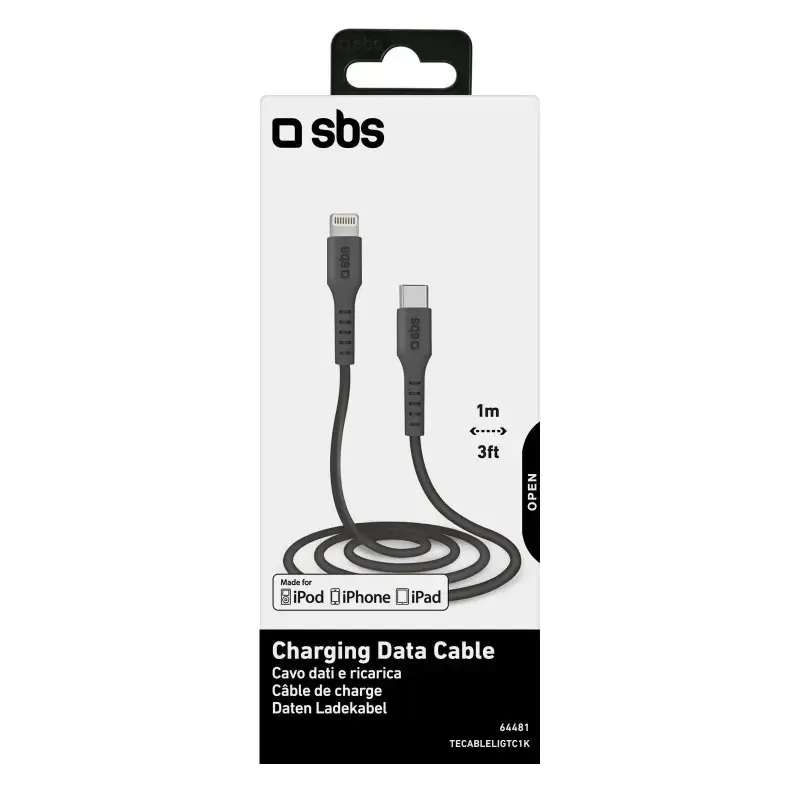 Lightning to USB‑C cable 1 m — SBS Mobile TECABLELIGTC1K Photo 4