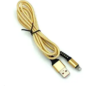 USB-A uz Lightning kabelis DENMEN 29359, 1 m, zelta