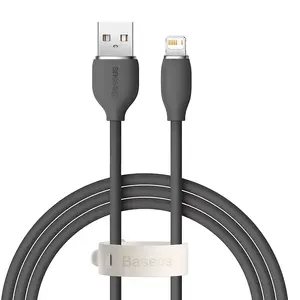 USB 2.0 data cable Baseus Jelly Lightning to USB-A 1.2 m, Black
