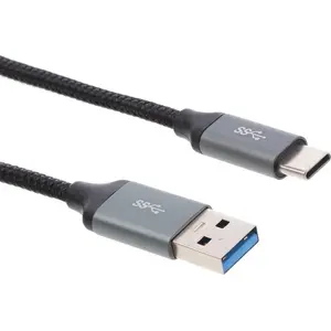 Кабель MONTIS MT003 USB-A — USB-C 1 м черно-серый