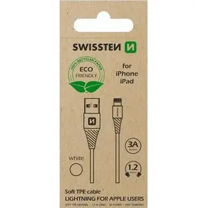 USB-A to Lightning cable SWISSTEN 1.2 m — data and charging cable, model 71502300ECO