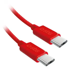 USB C to USB C cable SBS Mobile TECABLETISSUETCCB — USB 2.0, 1.5 m, Red