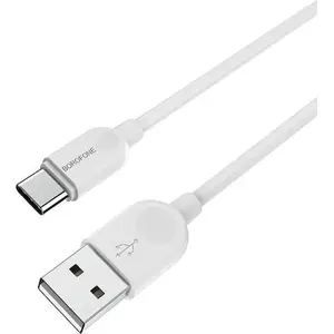 Кабель USB-C Borofone BX14 1 м 2.4 A — белый