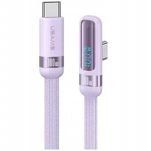 USB‑C to USB‑C Cable usams US‑SJ653 PD 100W 1.2m — purple