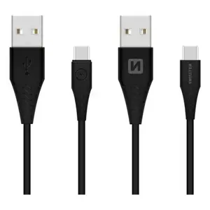 USB A to USB C cable SWISSTEN 71504403 — USB 3.2 Gen 1 (3.1 Gen 1), 1.5 m, Black