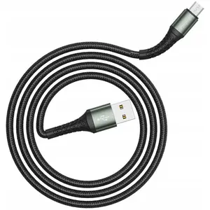 USB-A uz microUSB kabelis Jellico 1 m Melns — datu un uzlādes kabelis