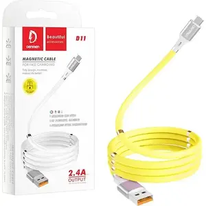USB-A to USB-C Cable DENMEN 29365, 1 m, yellow