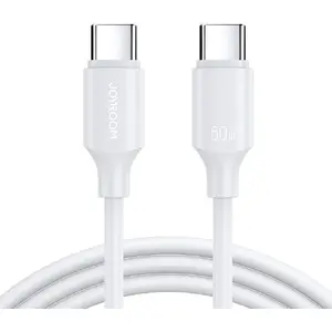 USB-C to USB-C cable Joyroom 1.2 m, white — data and charging cable