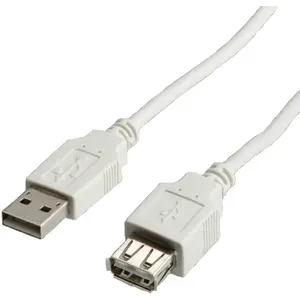 USB 2.0 datu kabelis Secomp S3113, USB A — USB A, 3 m, bēšs