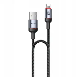 USB-Lightning cable yesido CA129L 12W 1.2m 2A, black