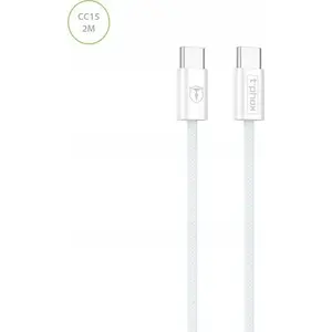 USB-C uz USB-C kabelis T-Phox TPRZ008329 — 2 m, balts