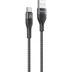 USB Type-C Cable yesido CA121 1 m, 18W (2A), Black — yesido USB cable