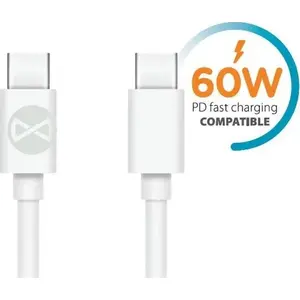 Кабель USB-C — USB-C TelForceOne 1 м, белый, модель 8_2264832