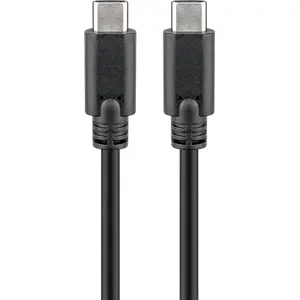 USB C to USB C cable GOOBAY 66508 — USB 3.2 Gen 1 (5 Gbit/s), 2 m, Black