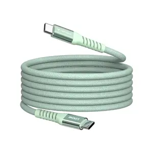 Magnetiskais USB-C—USB-C kabelis Neutralle 100W, 1,2 m, USB 2.0, zaļš