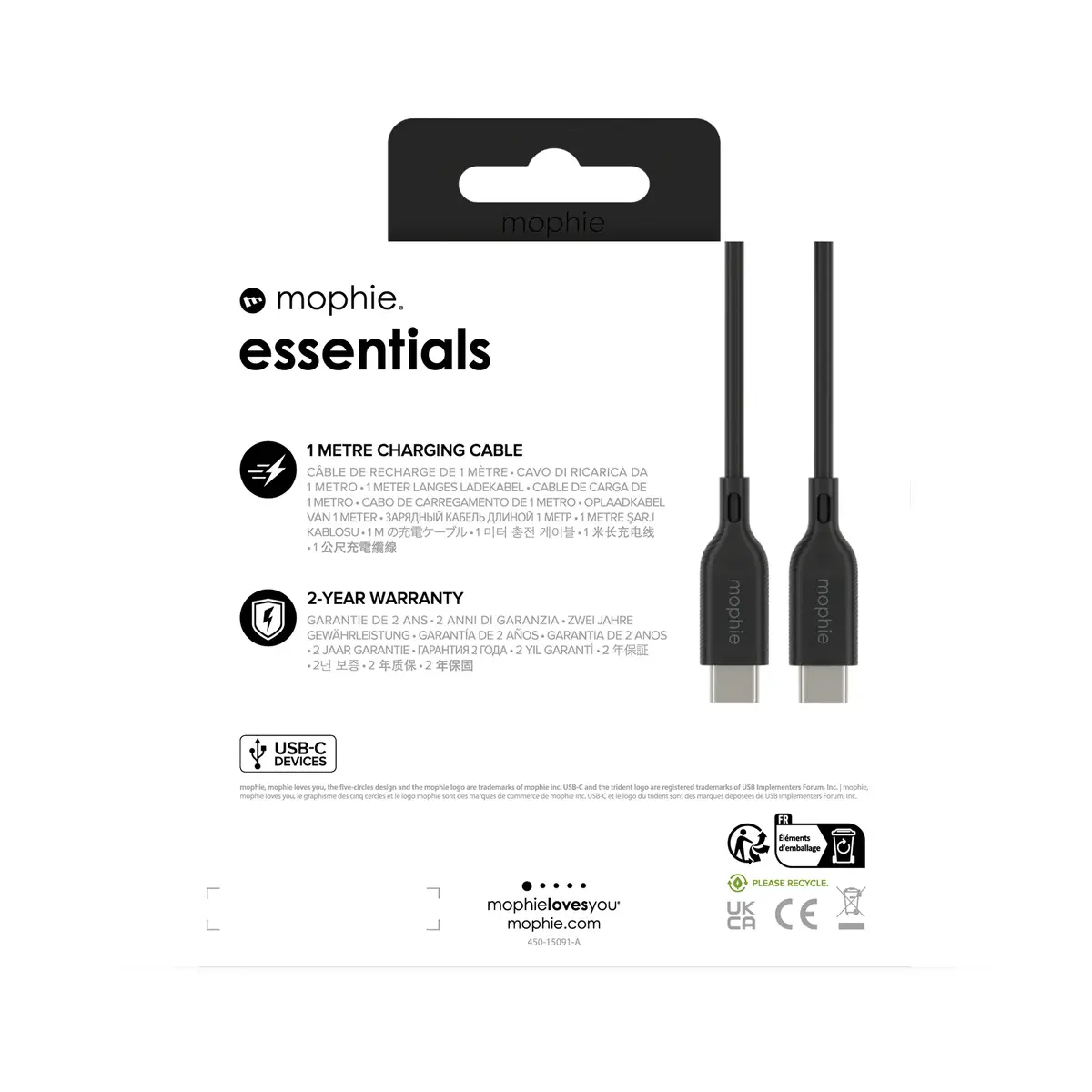 mophie essentials кабель USB-C — USB-C 1 м Photo 5