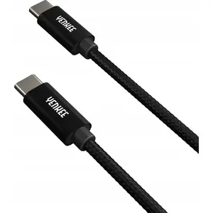 USB-C uz USB-C kabelis YENKEE YCU C103 BK — USB 2.0, 3 m, melns