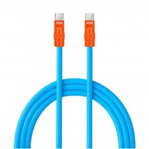 USB-C to USB-C cable No name NL4986, 100 W, 2 m, silicone, blue-orange