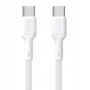 USB-C to USB-C Cable Dudao 1 m White — USB data cable, reversible connectors, charging and data transfer