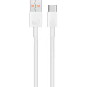 USB-A to USB-C cable Techonic 1 m — white, data and charging cable