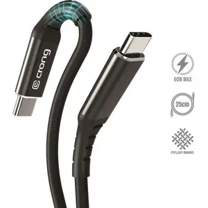 USB-C to USB-C cable Crong CRG-AL025USCC-BLK 0.25 m — black