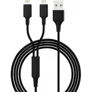 USB-A to 2× Lightning Cable 1.2 m No name SMRTER_HYDRA_DUO_L_BK, black