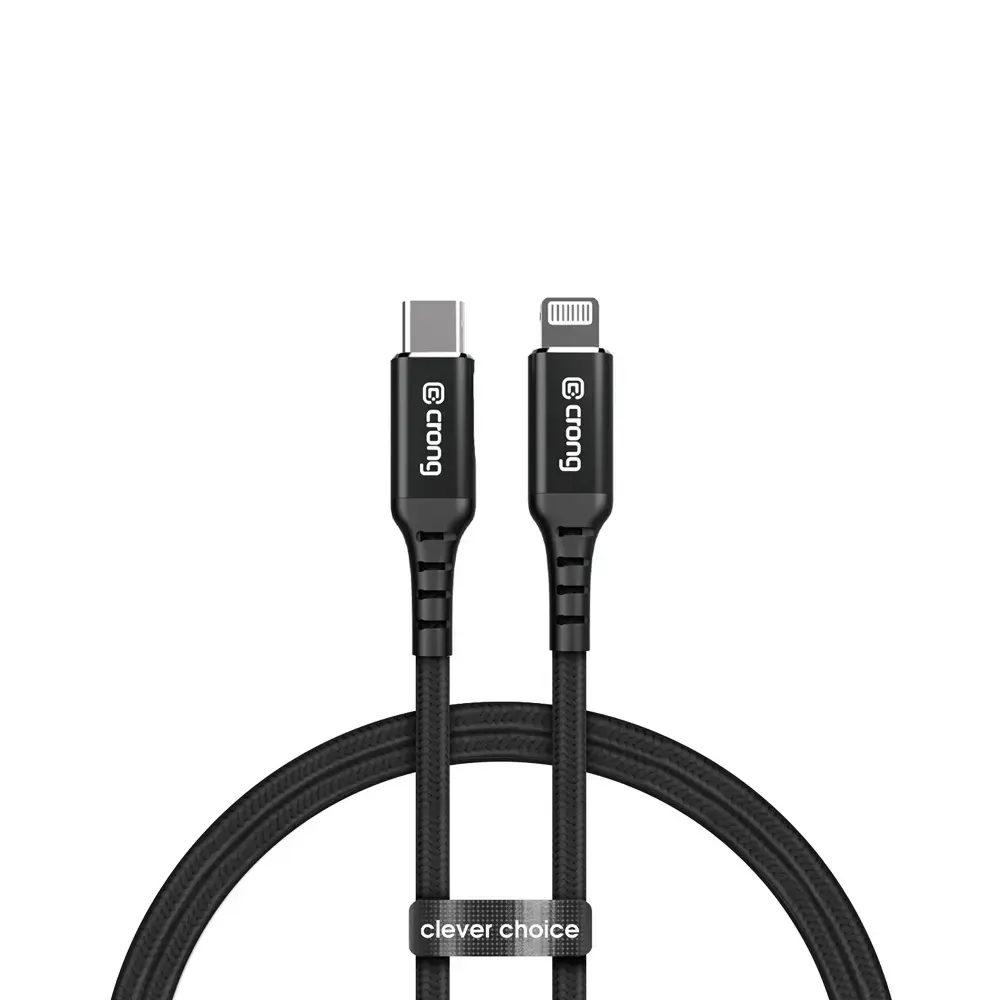 Кабель Crong Lightning — USB-C CRG-AL15USCL-BLK Photo 3