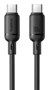 USB-C to USB-C Cable Baseus Silky 1 m, Black