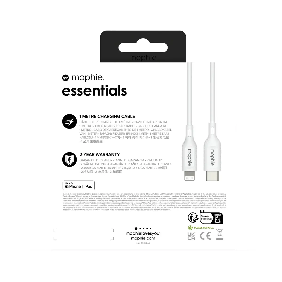 mophie essentials Кабель Lightning — USB‑C 1 м Photo 5