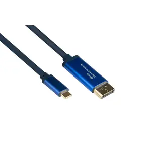 Video cable adapter Alcasa 4812-CSF010B USB Type-C to DisplayPort, 1 m, blue