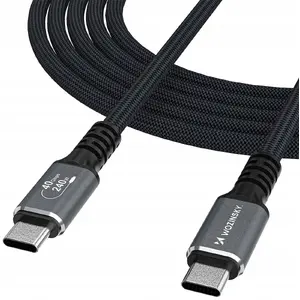 USB-C to USB-C Cable Wozinsky 1 m, Black, USB 2.0/3.1 compatible