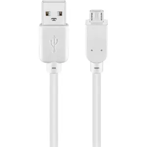 USB 2.0 Hi-Speed kabelis GOOBAY 5 m — USB A uz Micro-USB B, balts