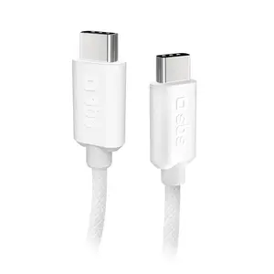 Кабель USB-C — USB-C SBS Mobile TECABLETISSUETCCG, USB 2.0, 1.5 м, белый