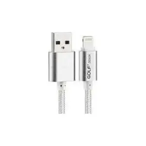 USB-A uz Lightning kabelis Golf IPCABMETIARG — 1 m, sudrabots