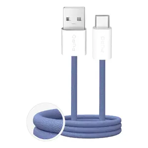 USB 2.0 cable PURO PUCAC10WFABK415MTBL — USB A to USB C, 1.5 m, blue