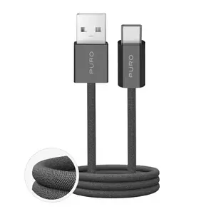 USB A to USB C cable PURO PUCAC10WFABK415MTDGR — USB 2.0, 1.5 m, Grey