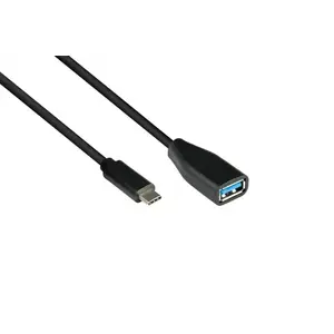 USB 3.2 Gen 1 (3.1 Gen 1) USB‑C to USB‑A OTG cable Alcasa 2811‑OTG, 0.1 m, black