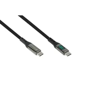 USB C to USB C cable ROLINE 2213-D010S, USB 2.0, 1 m, Graphite