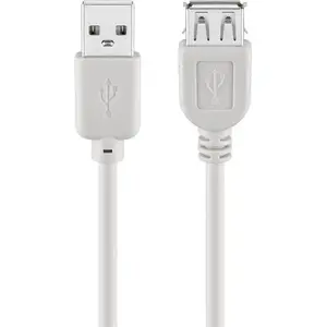 USB 2.0 Hi-Speed удлинительный кабель 1,8 м, USB A — USB A, серый — No name